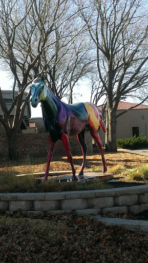 Magenta Swirl Horse Statue - Wichita Falls, TX.jpg