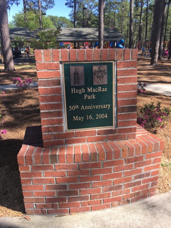 Hugh MacRae Park 50th Anniversary Plaque - Wilmington, NC.jpg