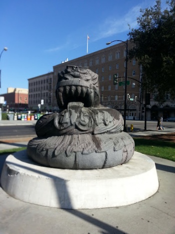 QuetzalcÃ³atl Sculpture - San Jose, CA.jpg
