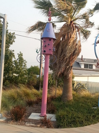 Metal Bird House Sculpture - Fairfield, CA.jpg