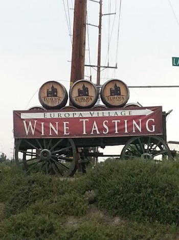 Europa Village Wine Barrel Sign - Temecula, CA.jpg