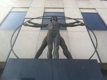 Homage to Leonardo the Virtruvian Man Statue - Birmingham, AL.jpg