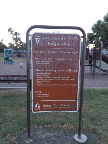 Arrendondo Park Regulations - Tempe, AZ.jpg