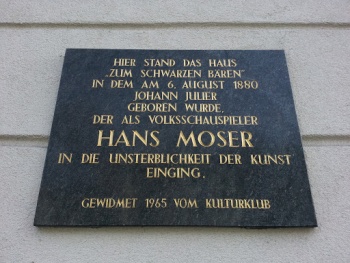 Hans Moser Gedenktafel - Wien, Wien.jpg