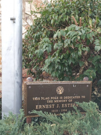 Ernest Estefan Flagpole and Memorial Plaque - Lancaster, CA.jpg