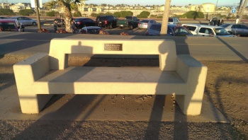 Jack and Helen Haas Memorial Bench - Huntington Beach, CA.jpg