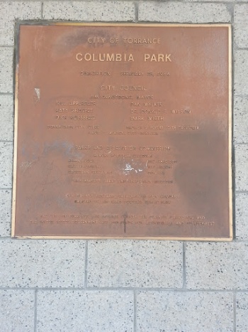 Columbia Park Plaque - Torrance, CA.jpg