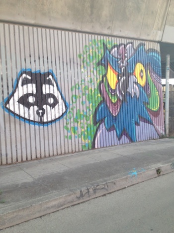 Watchful Owl and Raccoon - Oakland, CA.jpg