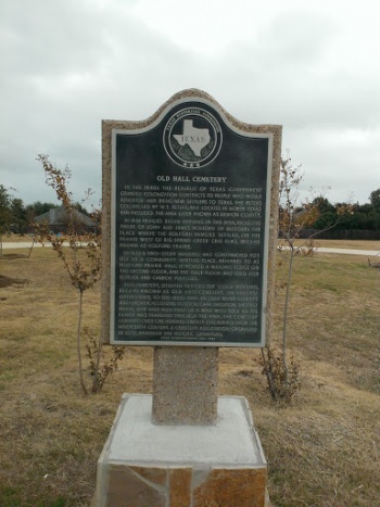 Old Hall Cemetery Marker - Lewisville, TX.jpg