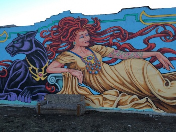 Panther and Woman Mural - Norman, OK.jpg
